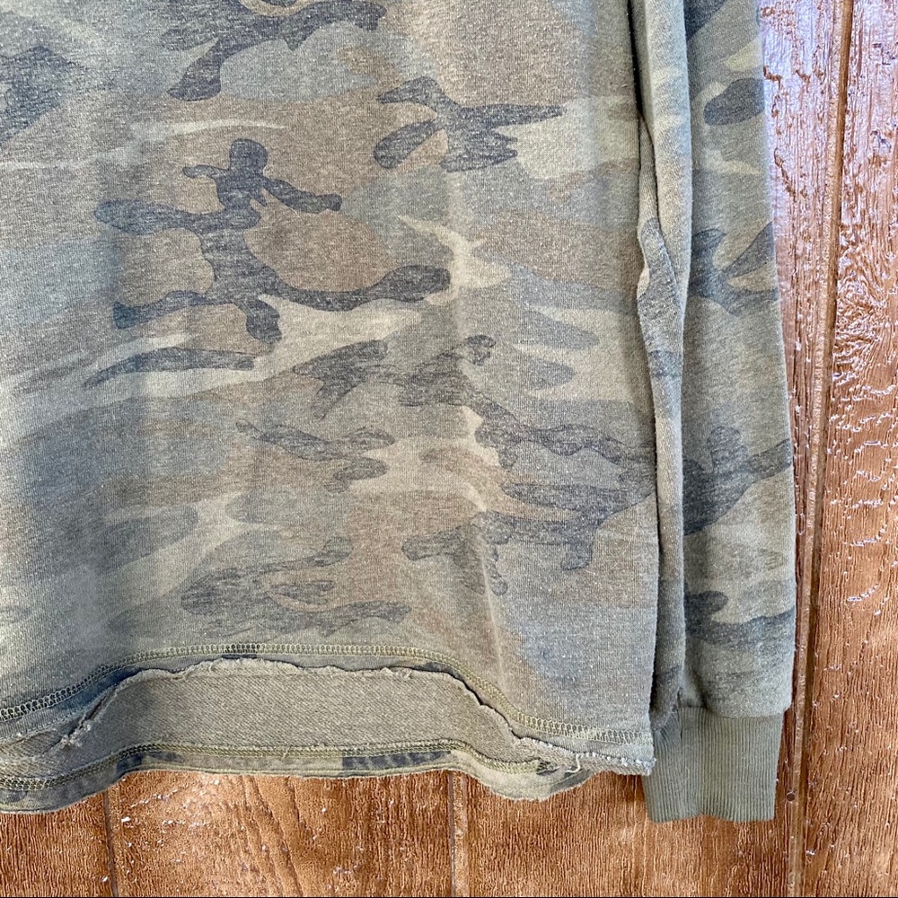 Alternative Apparel Lazy Day Green Camo Pullover Sweatshirt M - Picture 8 of 14
